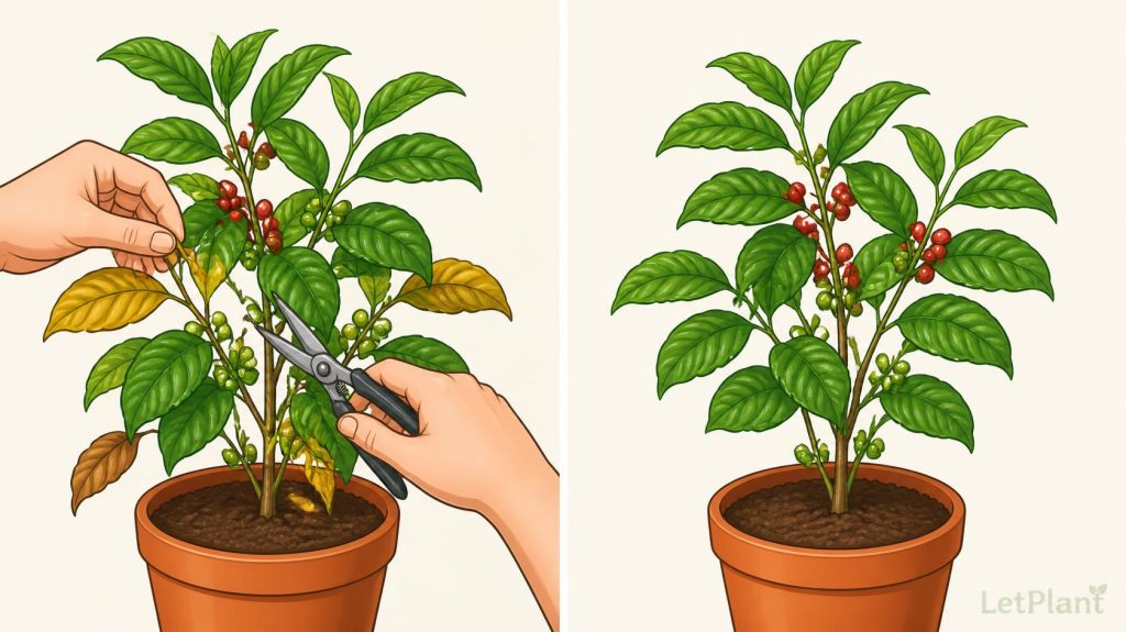 Always use clean, sharp scissors or pruners