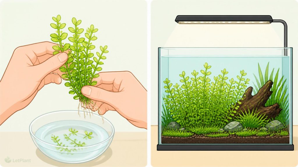 In practical terms, position your aquarium where it gets consistent, indirect light